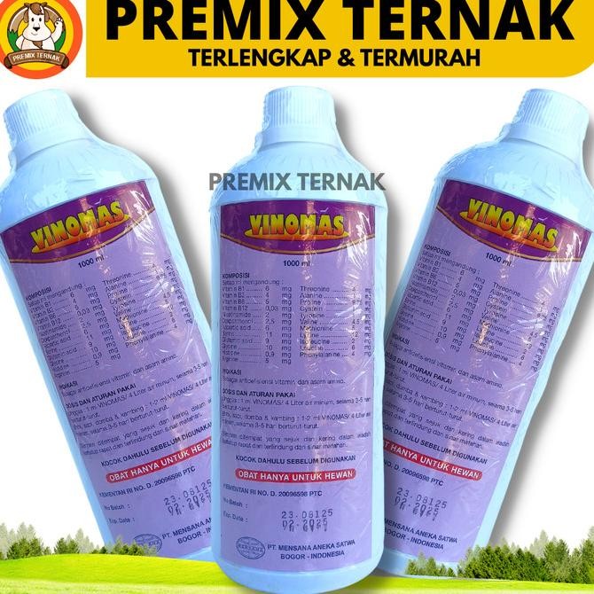 VINOMAS 1 LITER - Premix Cair Pemacu Pertumbuhan Unggas Ayam Bebek
