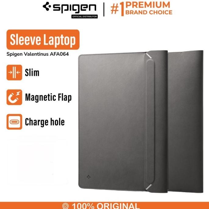 TERMURAH - SPIGEN Case Sleeve Macbook Laptop 14 M2 M1 Valentinus Eco Leather Universal Laptop Sleeve