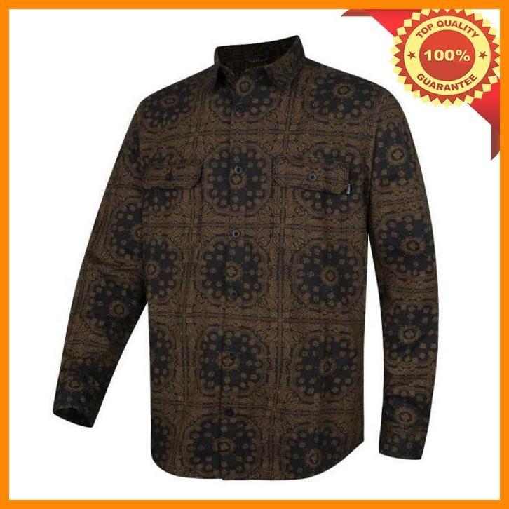 [bra] kemeja eiger original batik pria blumen paisley - black