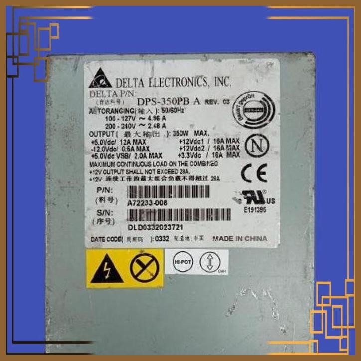 [TRB] PSU KOMPUTER SERVER DELTA ELECTRONICS DPS-350PB A 5V 12A 12V 16A