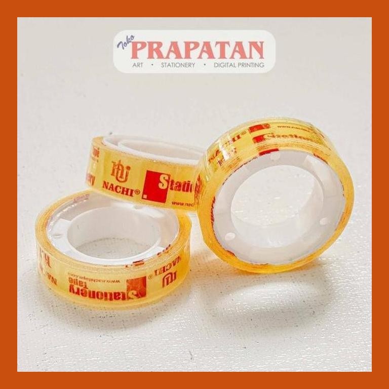 

[ PERALATAN LUKIS / GAMBAR ] SELOTIP / ISOLASI / STATIONERY TAPE NACHI 12MM X 10 YARD SIAP KIRIM