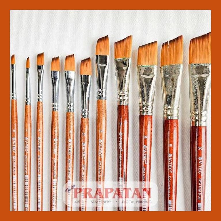 

[ PERALATAN LUKIS / GAMBAR ] KUAS LUKIS V-TEC 220A ANGULAR PER PC / V-TEC ANGULAR PAINT BRUSH GOOD QUALITY