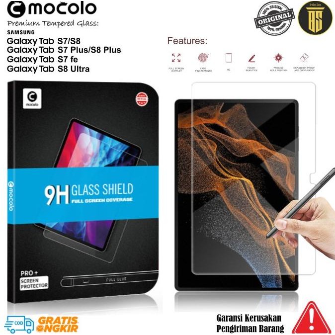 HARGA DISC - Tempered Glass Samsung Galaxy Tab S7 S7 Plus S7 Fe S8 Plus S8 Ultra