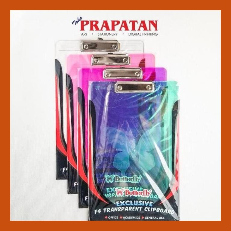 

[ PERALATAN LUKIS / GAMBAR ] PAPAN JALAN / CLIPBOARD / PAPAN UJIAN BUTTERFLY F4 COD