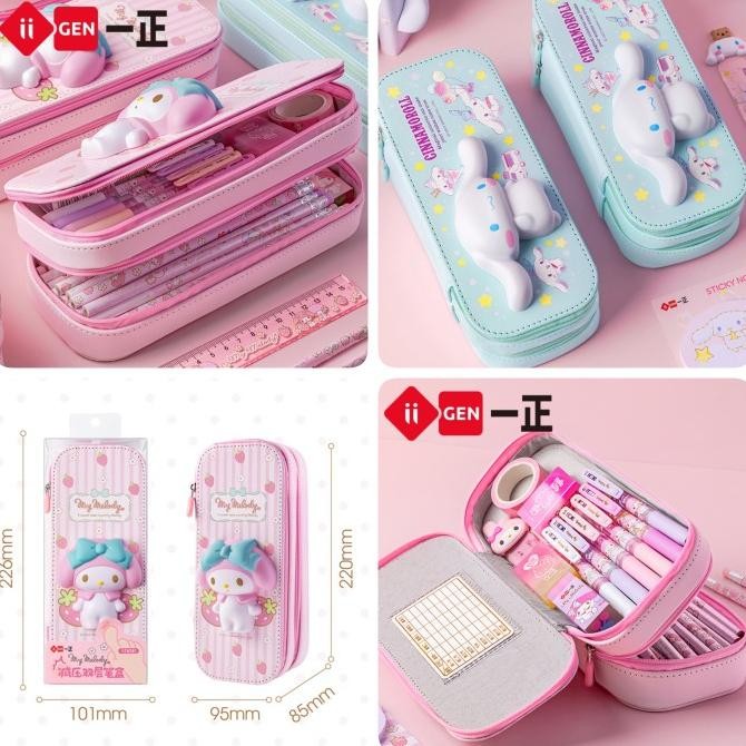 

Tempat Pensil Sanrio Squishy Cinnamoroll Kuromi Melody Kotak Pulpen