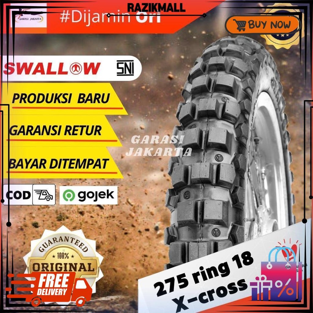 Ban Cross Trail Ring 18 275 Ban Luar Motor Ring 18 275 Ban Swallow Tahu Ring 18 275 Klx Crf Terlaris