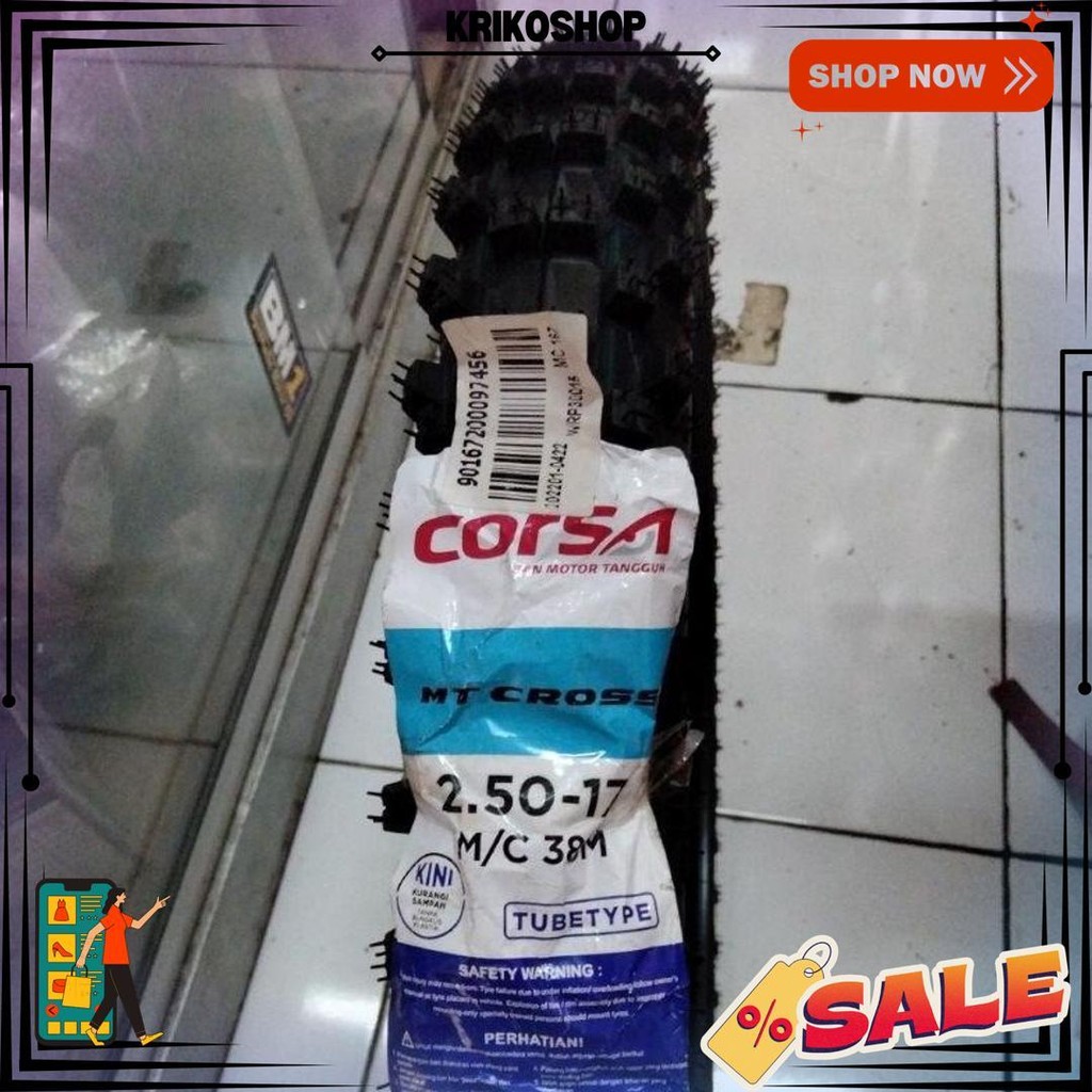 Ban Trail Corsa Mt Cross 250 Ring 17 Ban Luar Korsa Cros 250-17 38M Tril Trail Trial Kros Tubetype P