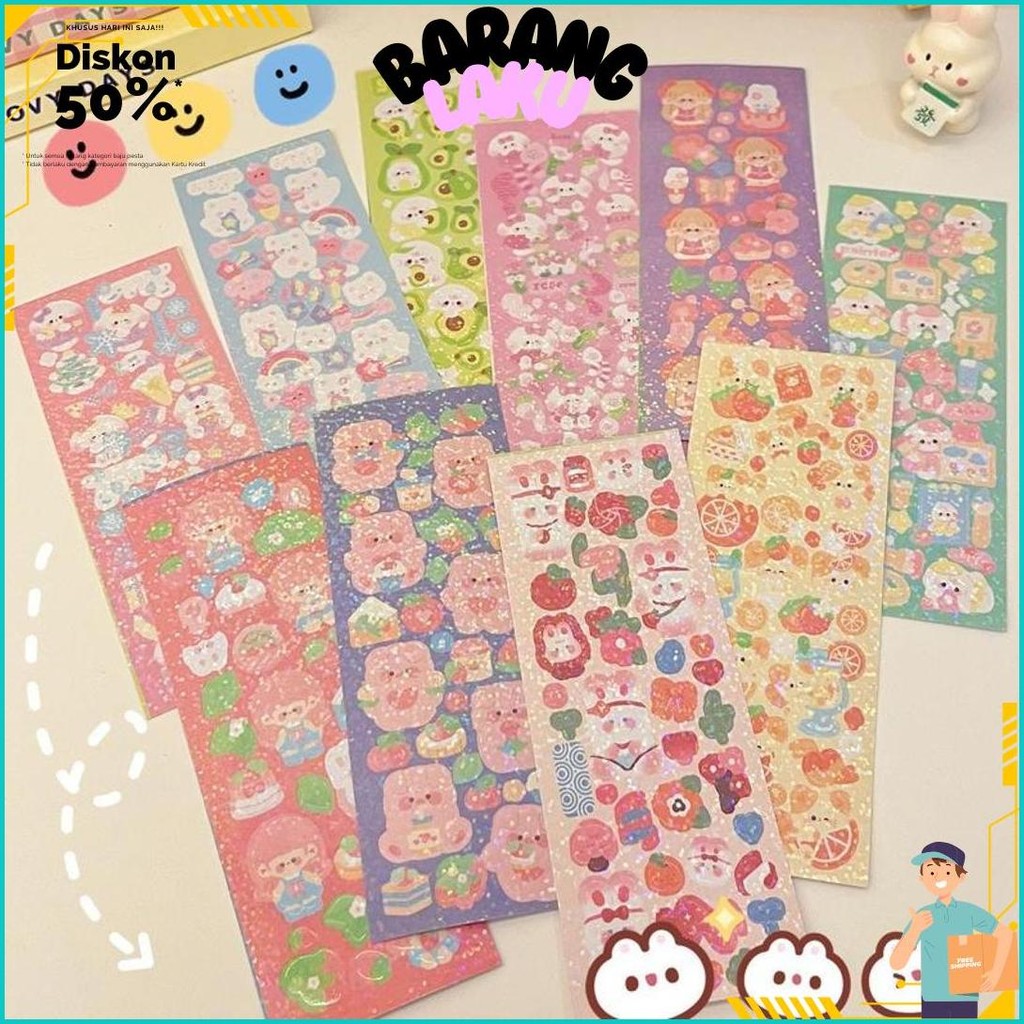 

! Sticker Isi 10-100 Stiker Diy Ukuran Lebih Besar Sticker Korea Glossy Pack Dekor Photocard Bisa Cod
