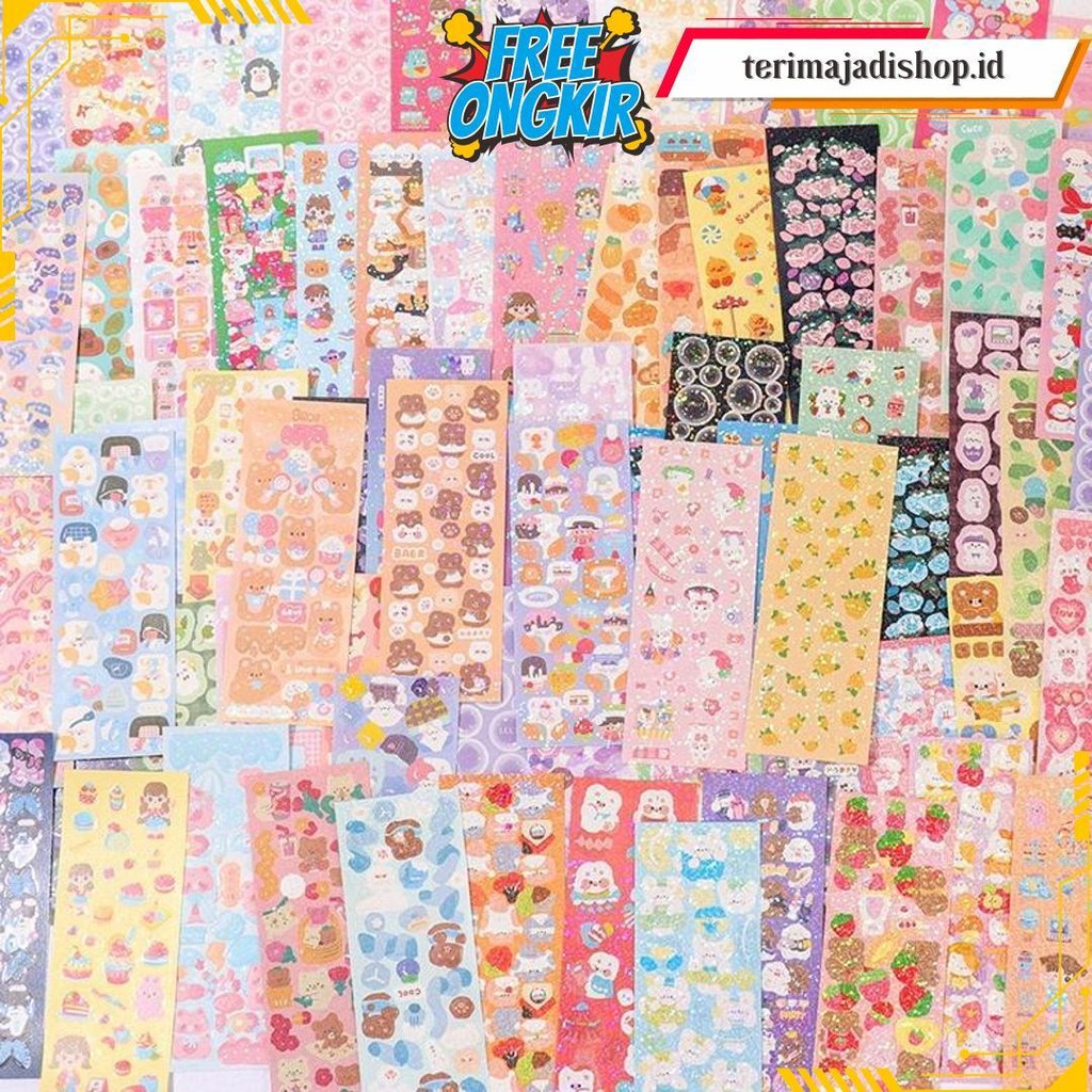 

! Sticker Isi 10-100 Stiker Diy Ukuran Lebih Besar Sticker Korea Glossy Pack Dekor Photocard Cod