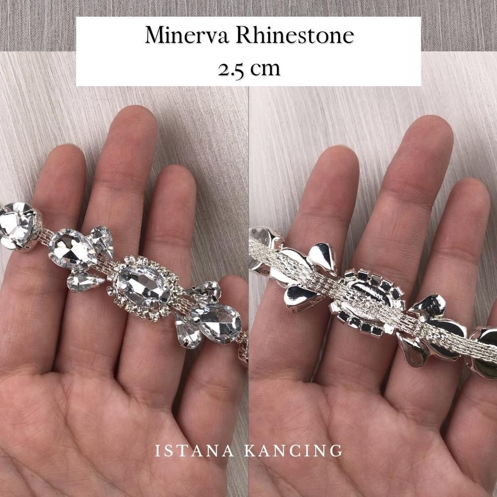 Of14 Payet Rangkai Kristal Swarovski Cantik Mewah Import Besar Jahit Tempel Aplikasi Bridal | Fancy 