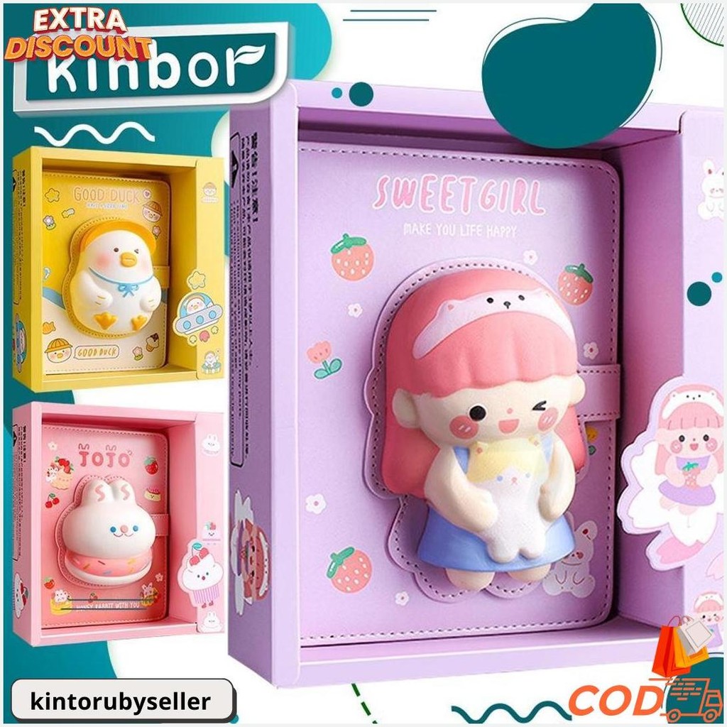 

Buku Squishy Book Daily Notebook/ Agenda Buku Catatan Cute Diary ( Kinbor ) Original Produk