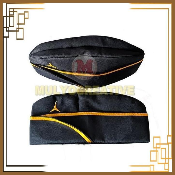 [MCV] TOPI MUTZ HITAM LIST KUNING TOPI MUTS WARNA HITAM LIS KUNING