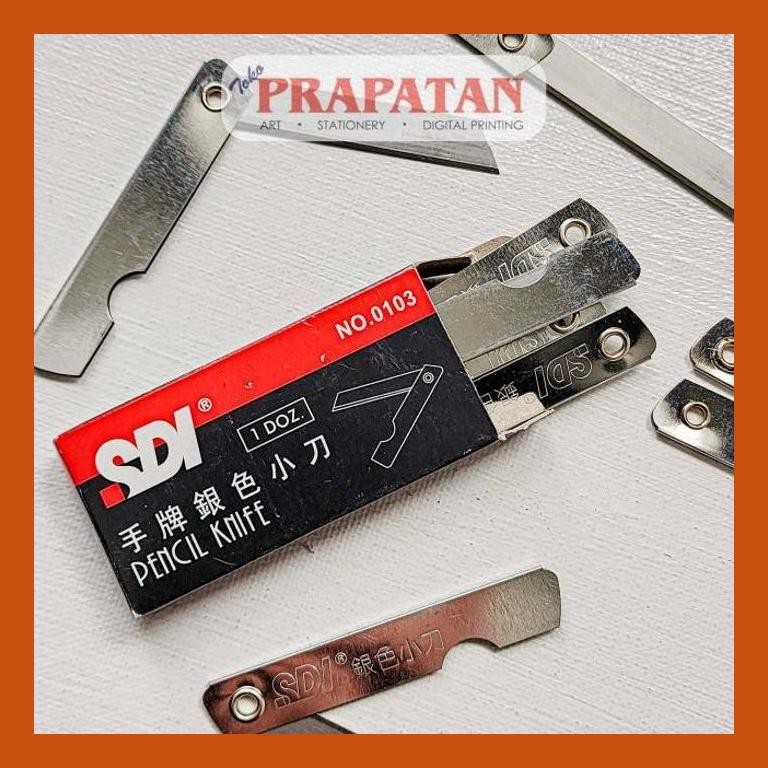 

[ PERALATAN LUKIS / GAMBAR ] SDI MINI CUTTER PENCIL KNIFE 0103 | PISAU LIPAT | ALAT POTONG PACKING AMAN
