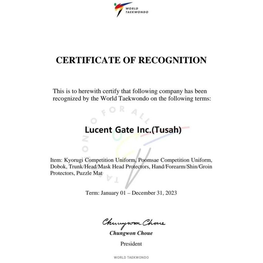 100% ORIGINAL TUSAH SERAGAM TAEKWONDO DOBOK TUSAH BAJU TAEKWONDO V NECK