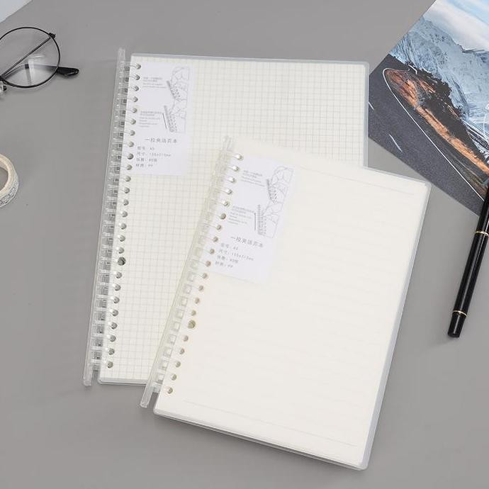 

Notebook Spiral Plastik Hard cover plastik A5/B5 all Varian (Garis/Dote/Grid/Polos)