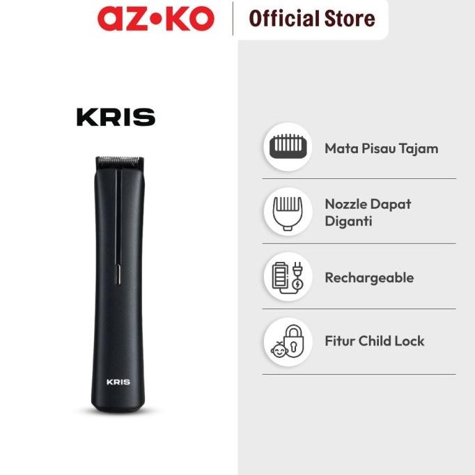 Terlaris Azko Kris Alat Pencukur Rambut 600 Mah - Hitam Hair Trimmer Alat Pemotong Bulu Rambut Shave