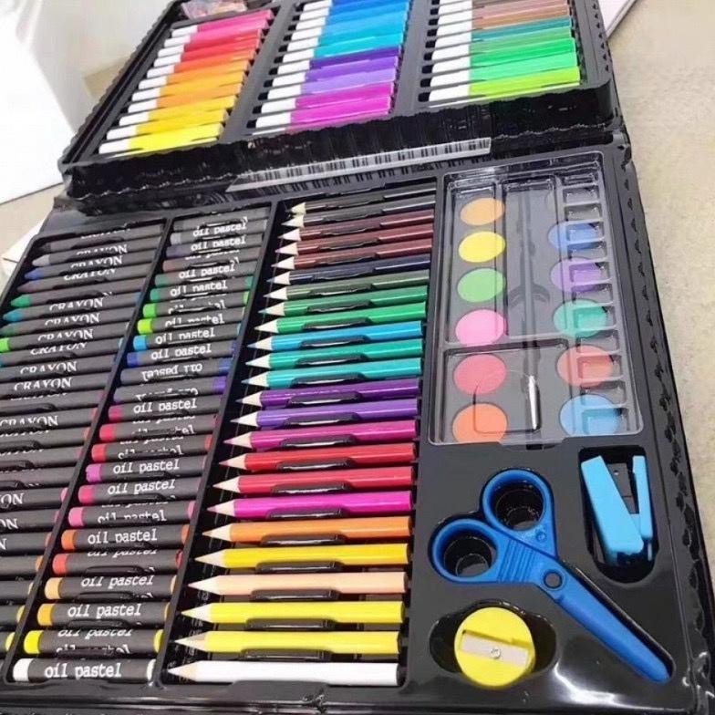 

Fth- Crayon Set Peralatan Gambar & Lukis Pensil Warna/ Art Set Isi 150 Pcs Kualitas Premium