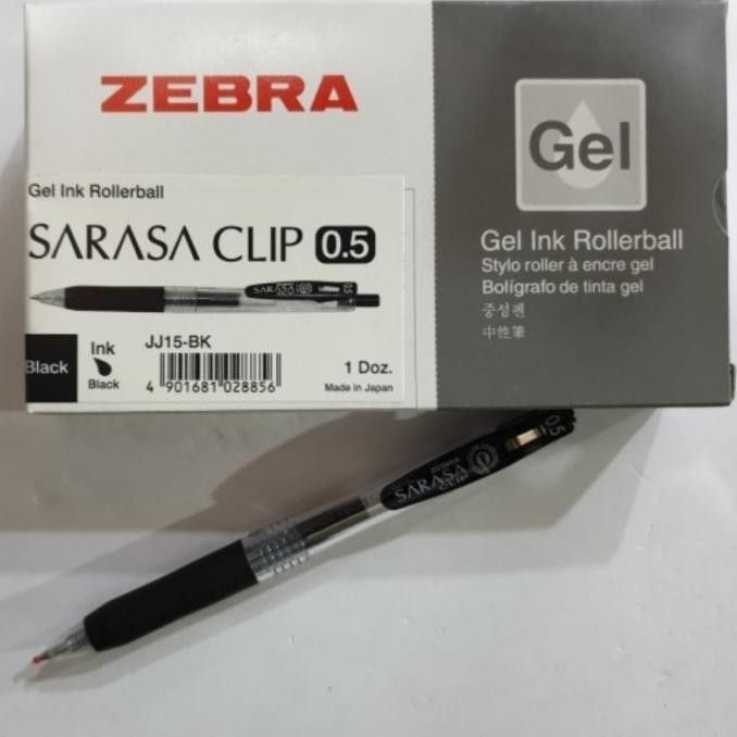

NEW Pulpen Ballpoint pen Zebra Sarasa Clip Gel 0,5 Hitam harga satu lusin