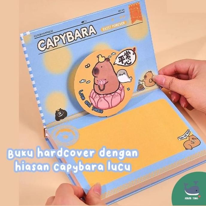 

MAMA SING Capybara Series - Buku Notes B6 Bergambar Warna 200 Halaman Notebook Hardcover Buku Tulis Unik Lucu