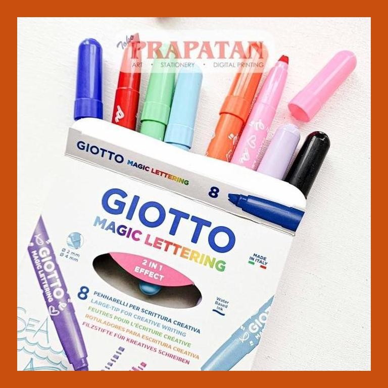

[ PERALATAN LUKIS / GAMBAR ] GIOTTO MAGIC LETTERING LARGE TIP MARKER | PENA WARNA SIAP KIRIM