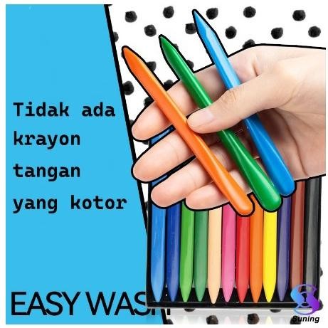 

ad-77 Crayon Mewarnai / Crayon Anti Air Anti Kotor Tangan / Crayon Pensil Warna Hemat