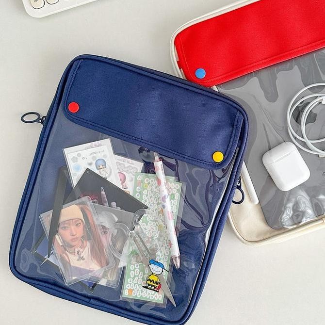 Sleeve Tablet Laptop Ipad Mini Pro Air 12 3 4 5 6 7 8 9 10 11 Tas Pouch Transparan Pvc Mika Karakter