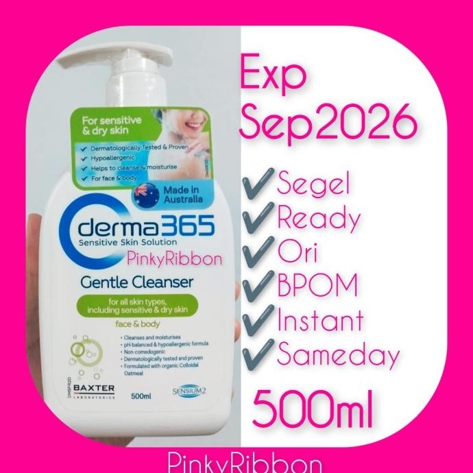 BEBAS ONGKIR - 500ml Derma365 Derma 365 Gentle Cleanser