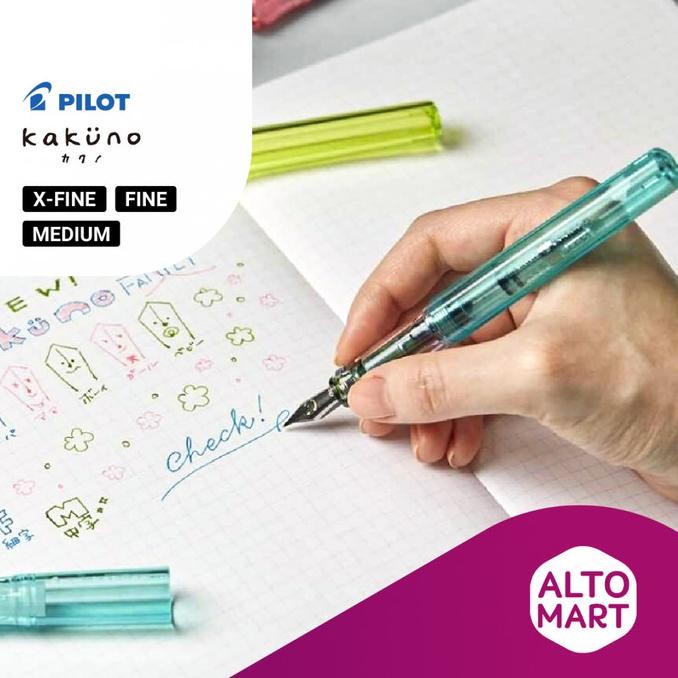 

BEBAS ONGKIR - Pilot Kakuno Fountain Pen M F EF (Medium Extra Fine) 0.3 0.5 0.7 mm