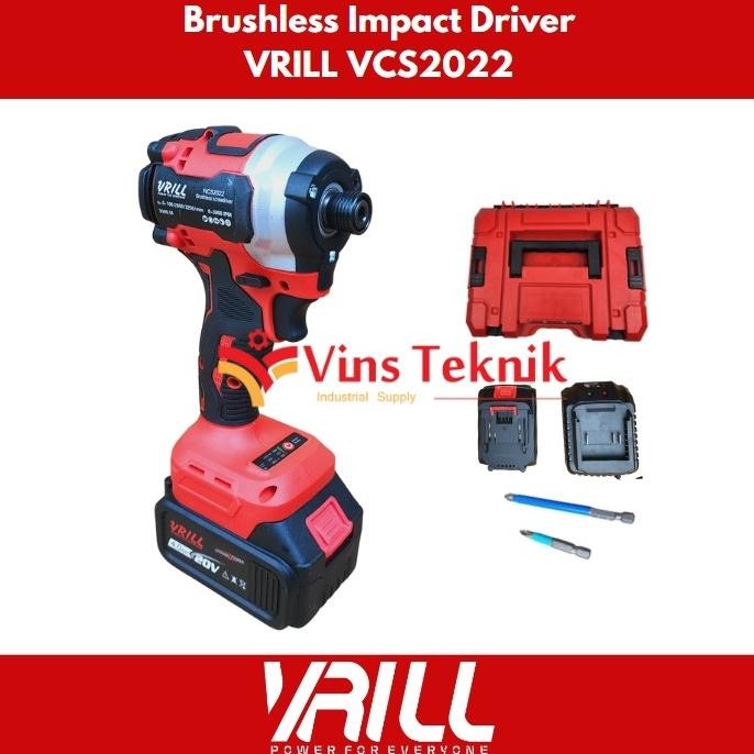 TERMURAH - Mesin bor obeng cordless brushless impact screw driver VRILL VCS2022