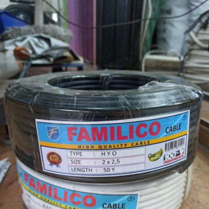 TERMURAH - Kabel Familico HYO 2x2,5 50 Yard