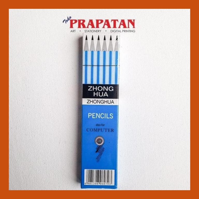 

[ PERALATAN LUKIS / GAMBAR ] PENSIL 2B ZHONGHUA PACK 12 PCS 6161A GOOD QUALITY