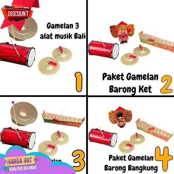 FLASH SALE PAKET LENGKAP ALAT GAMELAN ANAK - ANAK + BARONG - PAKET ALAT MUSIK BALI - ALAT MUSIK TRAD