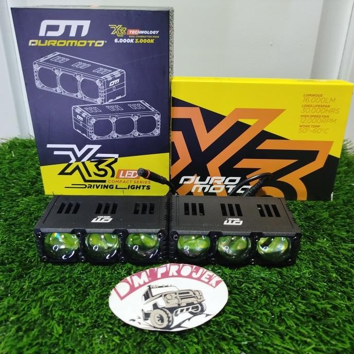 TERLARIS - DUROMOTO X3 / MINI PROJIE 3 MATA / LAMPU TEMBAK 3 MATA / LAMPU GRILL 150 WAT / LAMPU TEMB