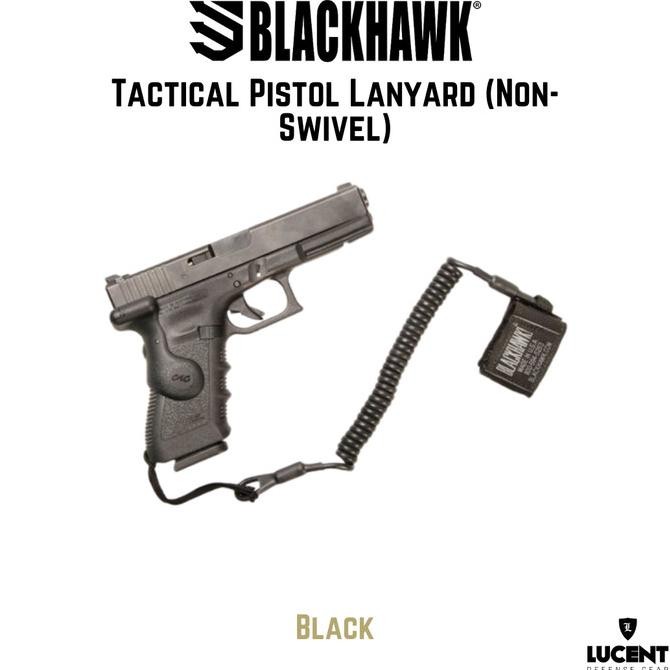 

NEW Tactical Pistol Lanyard Coiled - Black