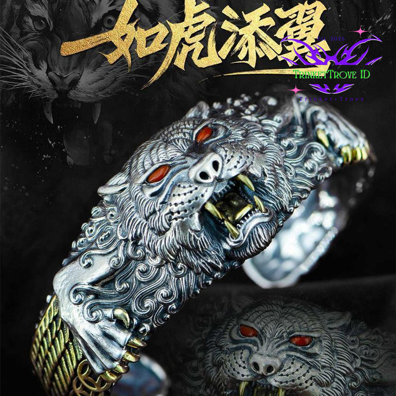 Vintage Bold Tiger Guardian God Bracelet for Men
