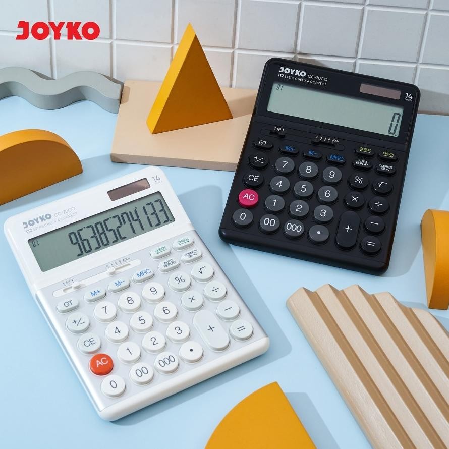 

fs-6 JOYKO CC 70CO CHECK & CORRECT CALCULATOR - Kalkulator With Alumunium Surface 14 Digit Cek ulang Berkualitas