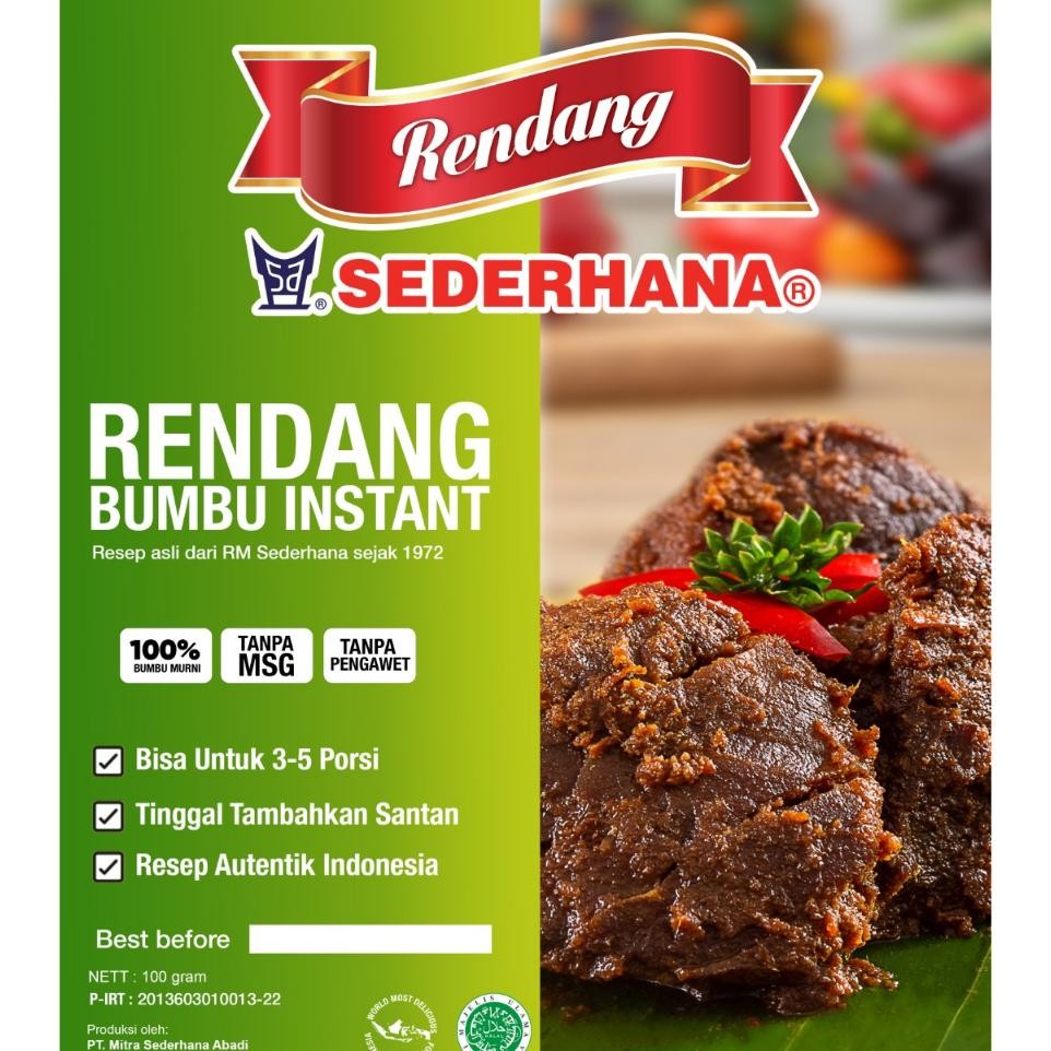 

Rendang Ederhana Bumbu Rendang N 100 Gram
