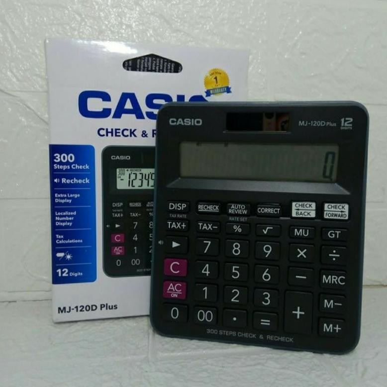 

YBW-2429 CASIO MJ-120D PLUS - Check & Correct Calculator / Kalkulator Desktop Hemat