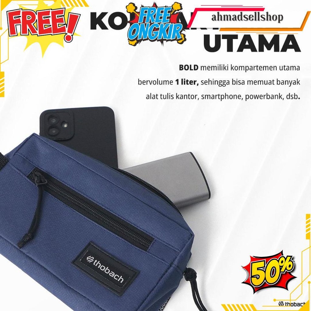 

Thobach-Pencil Case Atk Bold Kotak Pencil Sekolah Kuliah Kantor Kerja Bisa Cod