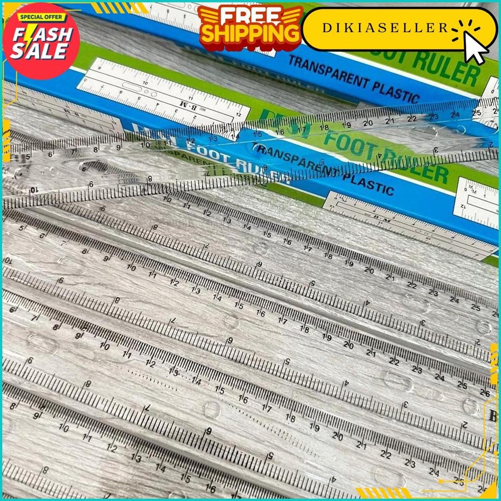 

Selusin ( 12 Pcs ) Penggaris Plastik Mika 30 Cm Gratis Ongkir