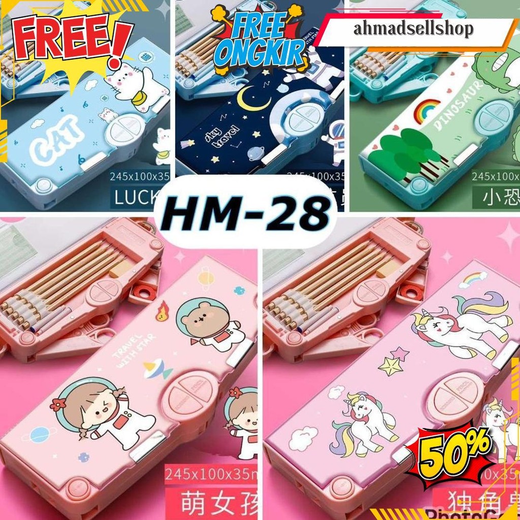 

Hm28 Kotak Pensil Serbaguna Tempat Kotak Pensil Mekanik Multifungsi Kotak Alat Tulis Tempat Pensil Original Produk