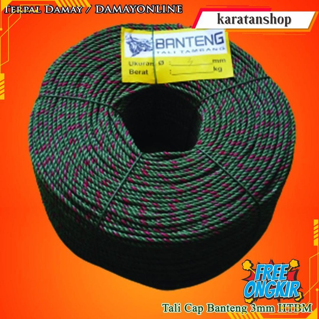 

Tali Tambang 3Mm Hijau Bintik Merah / Rol ( Harga Per Rol ) Original Produk