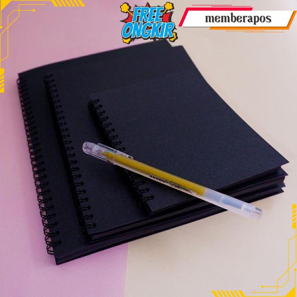 

Black Paper Plain Notebook Series Kertas Berkualitas Tinggi Terlaris