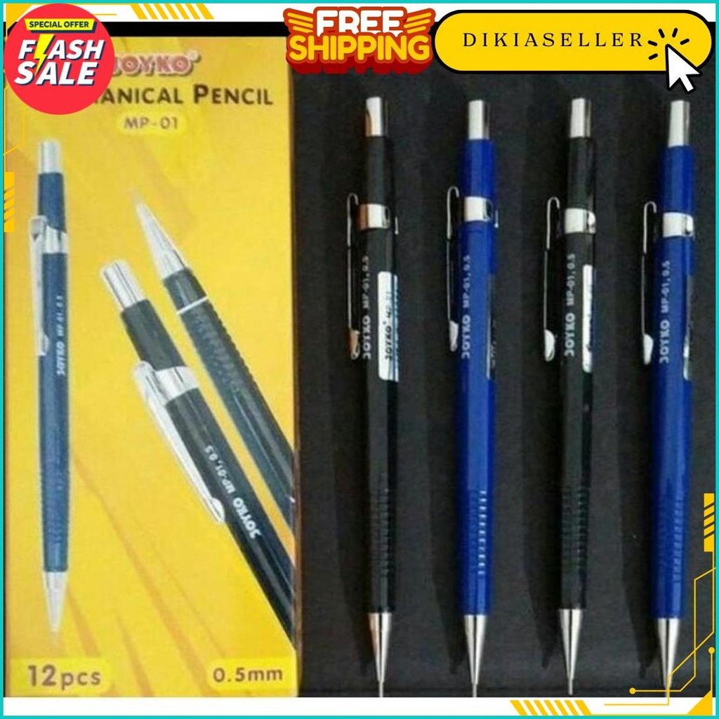 

1 Pensil Mekanik Joyko 0,5 Mm Desain Elegan Isi 12 Cod