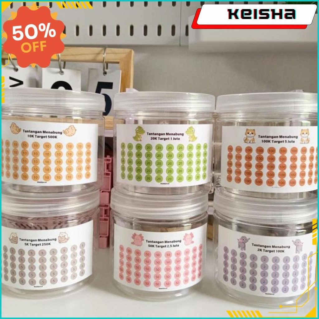 

Toples Tantangan Menabung (Free Stabilo+Stiker) Original Produk