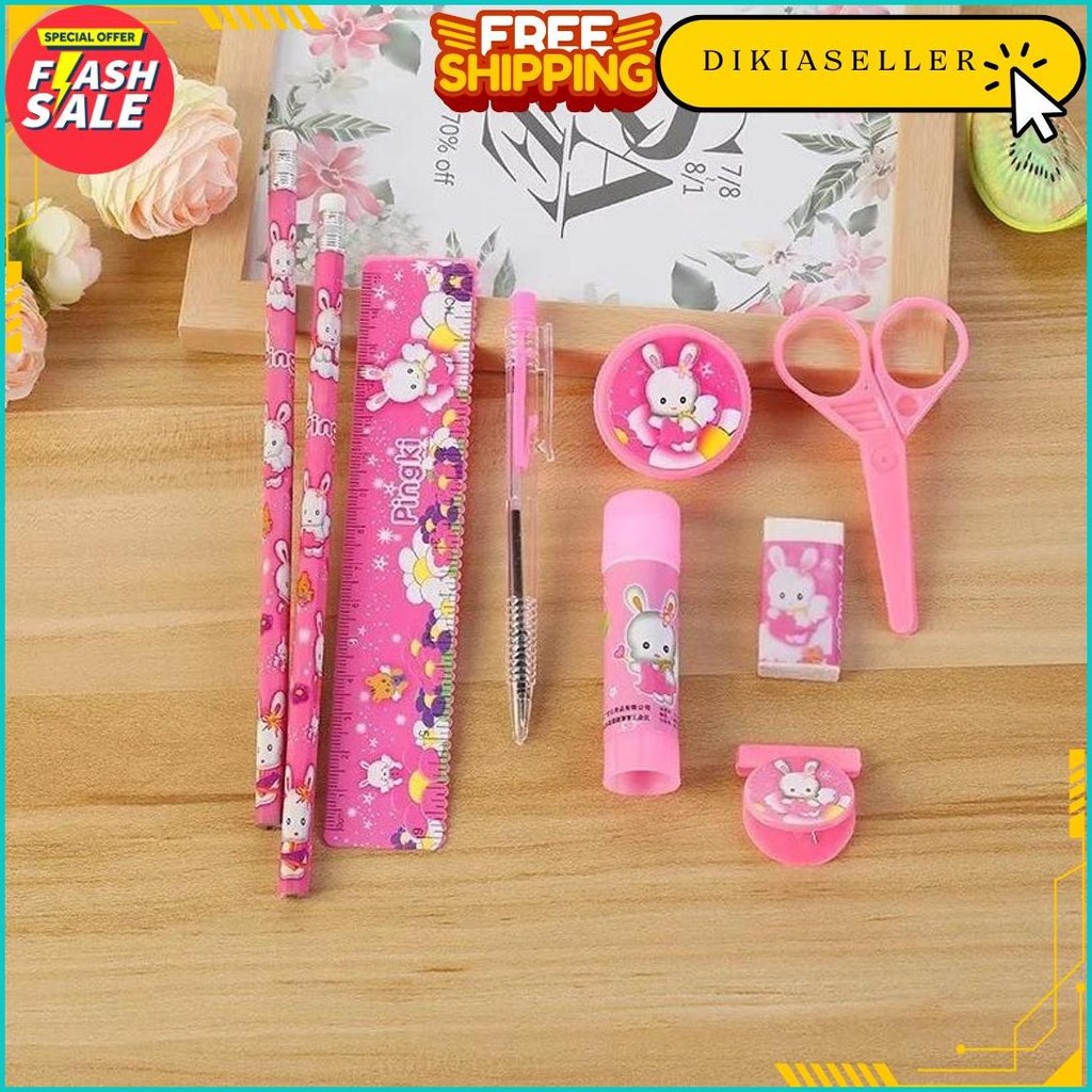 

2009 Pencil Set 9 In 1 Alat Tulis Sekolah Anak Lengkap S1129 Siap Kirim