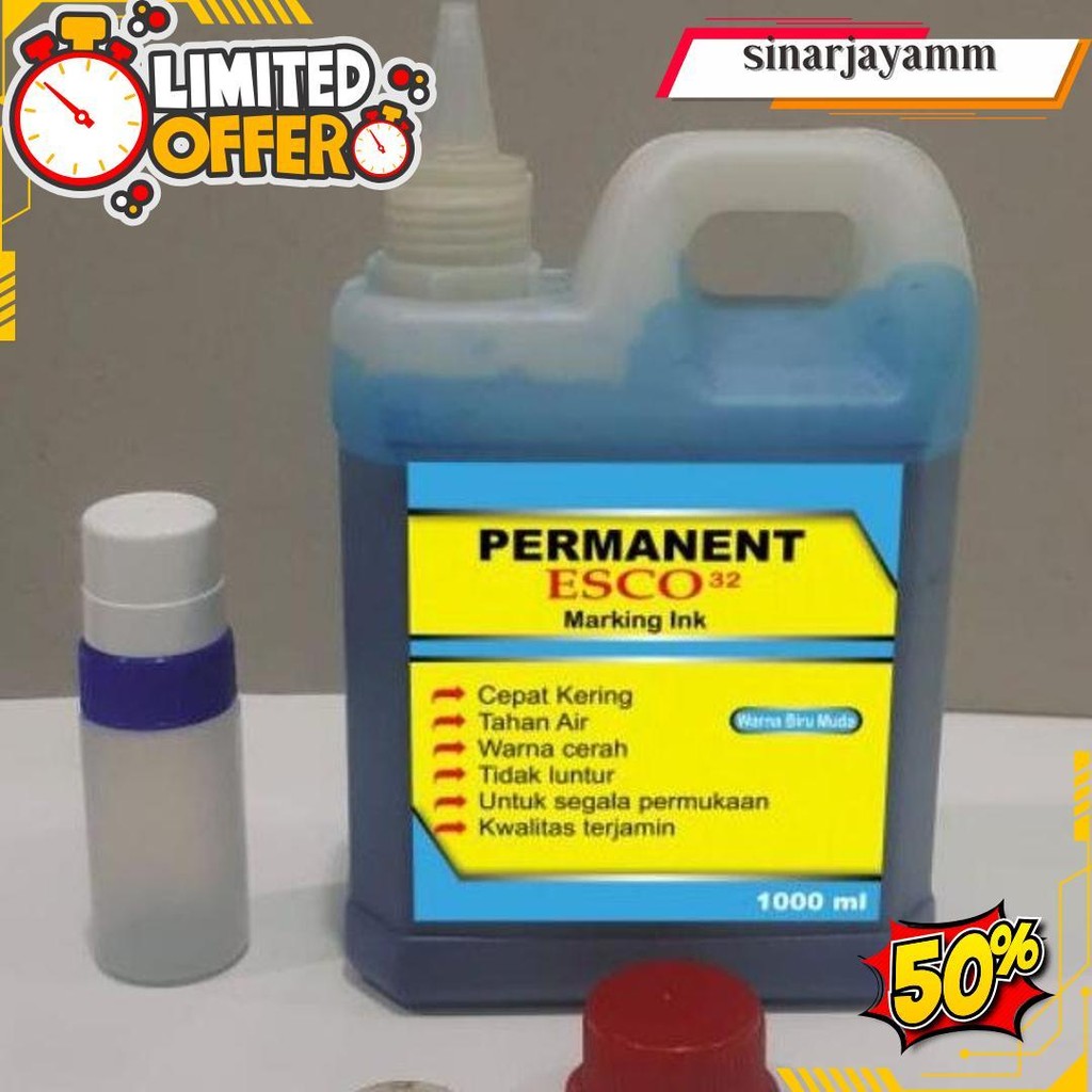 

Tinta Karung Esco / Tinta Spidol Permanen Hitam 1000 Ml Termurah Banget