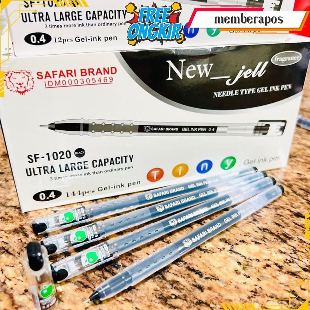 

(12 Pcs) Pulpen New Gel Van Art/ Safari, Gel Pen Newjell Zuixua Terlaris