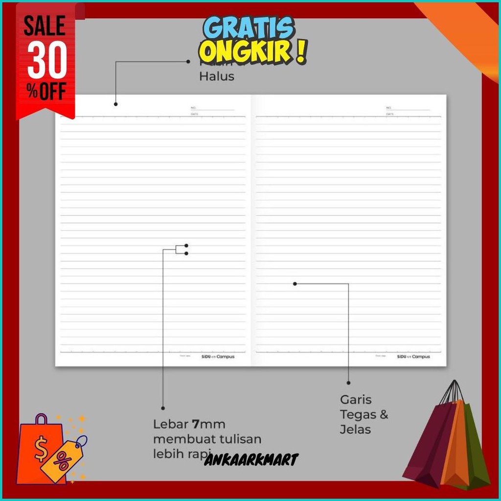 

[Pelangi Stationery] Sidu Buku Tulis Campus 42 Lembar - Sdu Eb 42 Camp Gratis Ongkir