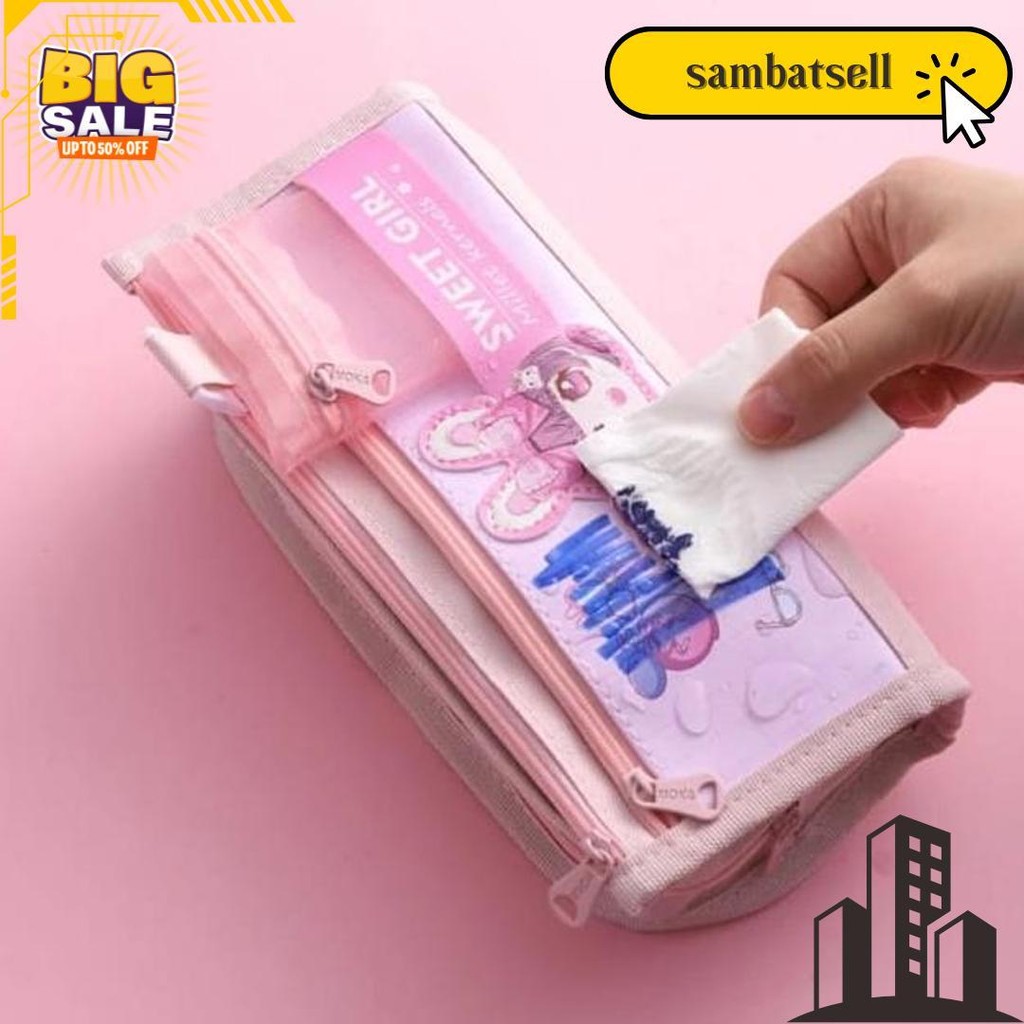 

( Mia ) K004 Kotak Pensil Ala Korean Student Motif Kartun Lucu / Tempat Pensil Karakter Kartun Lucu / Dompet Pensil Anak Bisa Cod